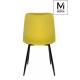 MODESTO krzesło CARLO musztardowe - welur, metal
