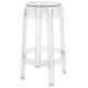 Krzesło barowe CHARLES 65 transparentne - poliwęglan