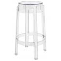 Krzesło barowe CHARLES 65 transparentne - poliwęglan