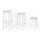 Krzesło barowe CHARLES 65 transparentne - poliwęglan