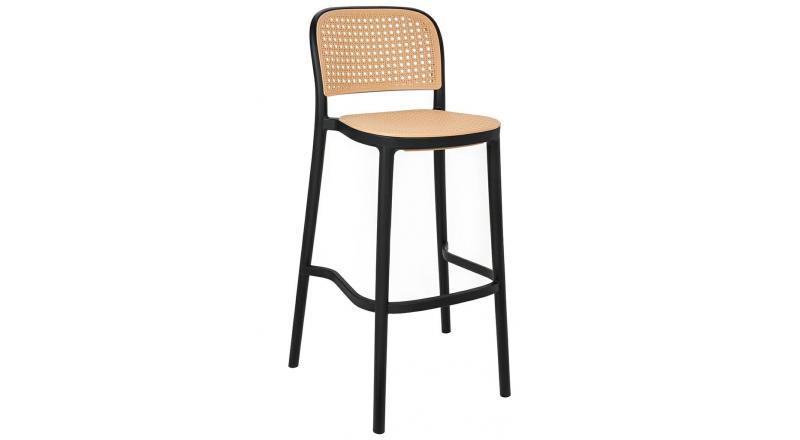 Krzesło barowe WICKY czarne