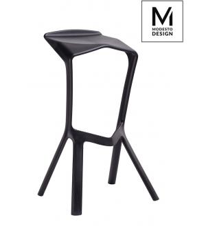 MODESTO krzesło barowe MIURA czarne - polipropylen
