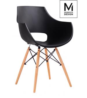 MODESTO fotel FORO czarny - podstawa bukowa