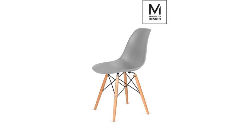 MODESTO krzesło DSW szare - podstawa bukowa