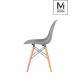 MODESTO krzesło DSW szare - podstawa bukowa
