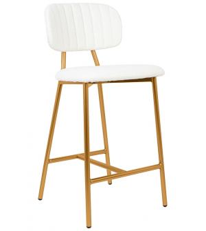 Krzesło barowe FABIOLA BOUCLE białe