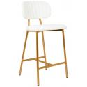 Krzesło barowe FABIOLA BOUCLE białe