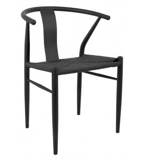 Krzesło WISHBONE METAL czarne