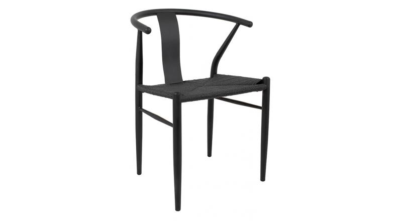 Krzesło WISHBONE METAL czarne
