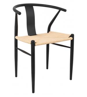 Krzesło WISHBONE METAL naturalne