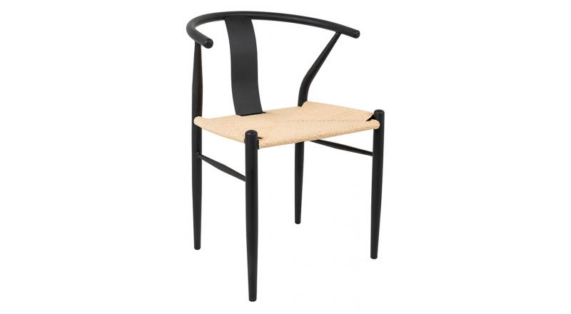 Krzesło WISHBONE METAL naturalne