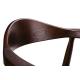 Krzesło KENNEDY ciemnobrązowe - drewno jesion, ekoskóra