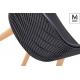 MODESTO krzesło BASKET ARM WOOD czarne - polipropylen, nogi jesionowe