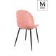 MODESTO krzesło SCOOP pudrowy róż - welur, metal