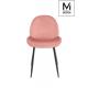 MODESTO krzesło SCOOP pudrowy róż - welur, metal