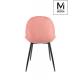 MODESTO krzesło SCOOP pudrowy róż - welur, metal