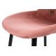 MODESTO krzesło SCOOP pudrowy róż - welur, metal