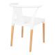 Krzesło WISHBONE PP białe - polipropylen, drewno