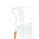 Krzesło WISHBONE PP białe - polipropylen, drewno