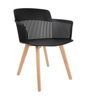 Krzesło TORRE WOOD czarne