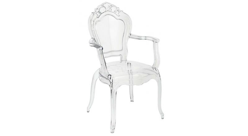 Krzesło KING ARM transparentne - poliwęglan