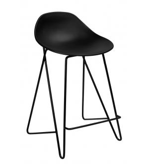 Krzesło barowe PERSY czarne 66 - polipropylen, metal