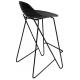 Krzesło barowe PERSY czarne 66 - polipropylen, metal