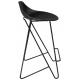 Krzesło barowe PERSY czarne 66 - polipropylen, metal