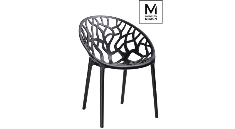 MODESTO krzesło KORAL czarne - polipropylen
