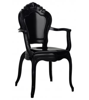 Krzesło KING ARM czarne - poliwęglan