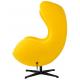 Fotel EGG CLASSIC BLACK żółty słoneczny.36 - wełna, podstawa czarna
