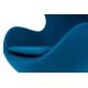 Fotel EGG CLASSIC BLACK marynarski niebieski.35 - wełna, podstawa czarna