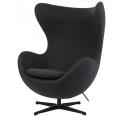 Fotel EGG CLASSIC BLACK ciemny szary.5 - wełna, podstawa czarna