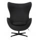 Fotel EGG CLASSIC BLACK ciemny szary.5 - wełna, podstawa czarna
