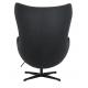 Fotel EGG CLASSIC BLACK ciemny szary.5 - wełna, podstawa czarna