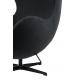 Fotel EGG CLASSIC BLACK ciemny szary.5 - wełna, podstawa czarna