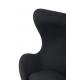 Fotel EGG CLASSIC BLACK ciemny szary.5 - wełna, podstawa czarna