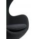 Fotel EGG CLASSIC BLACK ciemny szary.5 - wełna, podstawa czarna