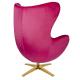 Fotel EGG SZEROKI VELVET GOLD fuksja.33 - welur, podstawa złota