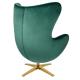 Fotel EGG SZEROKI VELVET GOLD ciemny zielony.18 - welur, podstawa złota