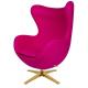 Fotel EGG SZEROKI GOLD fuksja.11 - wełna, podstawa złota