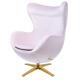 Fotel EGG SZEROKI VELVET GOLD jasny róż.30 - welur, podstawa złota