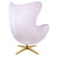Fotel EGG SZEROKI VELVET GOLD jasny róż.30 - welur, podstawa złota