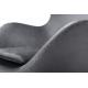 Fotel EGG CLASSIC VELVET BLACK ciemny szary - welur, podstawa czarna