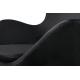 Fotel EGG CLASSIC VELVET BLACK czarny - welur, podstawa czarna