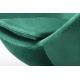 Fotel EGG CLASSIC VELVET BLACK zielony - welur, podstawa czarna