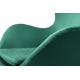 Fotel EGG CLASSIC VELVET BLACK zielony - welur, podstawa czarna
