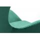 Fotel EGG CLASSIC VELVET BLACK zielony - welur, podstawa czarna