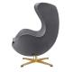 Fotel EGG CLASSIC VELVET GOLD ciemny szary - welur, podstawa złota