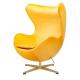 Fotel EGG CLASSIC VELVET GOLD żółty - welur, podstawa złota